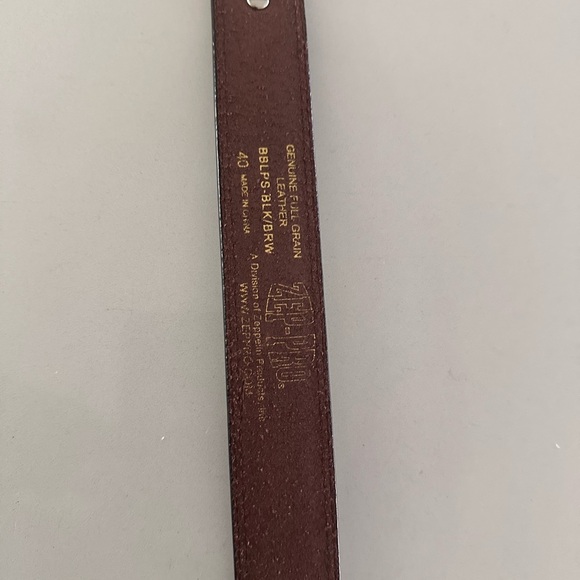 Black and Brown Leather Belt with Silver Conchos - Picture 4 of 7